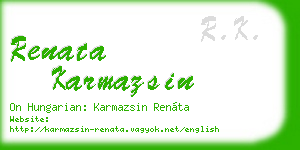 renata karmazsin business card